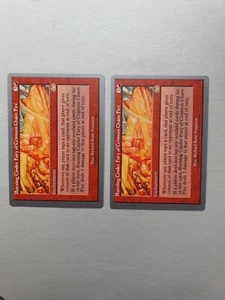 Burning Cinder Fury of Crimson Chaos Fire x2 MTG Unglued(1998) Rare Enchantment - Picture 1 of 2