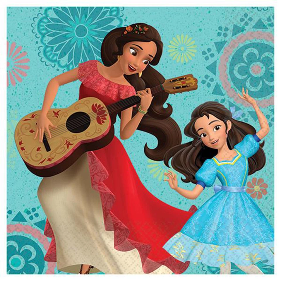 16 Disney Princess Elena of Avalor Birthday Party 5" Paper Beverage Napkins - Image 1 of 1