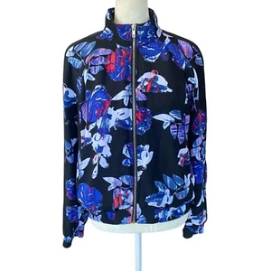 Belle & Sky women's size small blue black long sleeve zip up bomber jacket - Picture 1 of 13