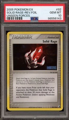 Pokemon Solid Rage EX Unseen Forces Reverse Holo #92 PSA 10 Gem Mint - Image 1 of 2