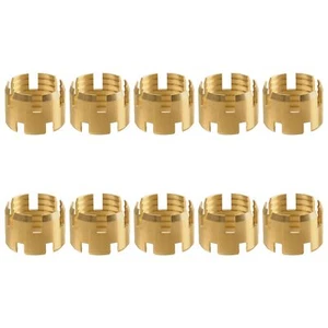 10 Pack Brass DOT Air Brake Hose End Fitting Repair Sleeve Tube for 3/8" Hose - Picture 1 of 7