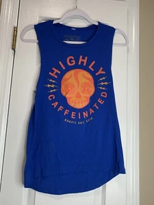 Camiseta sin mangas de gimnasio para mujer entrenamiento RokFit talla S sin mangas con calavera muscular - Imagen 1 de 3