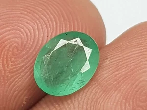 1,40 ct natürlicher Smaragd Sambischer Ovalschliff sattes Grün AA+ Glanz zertifizierte Edelsteine - Bild 1 von 9