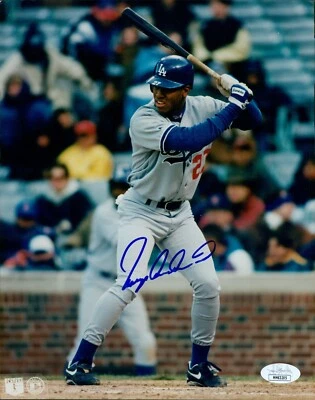 Foto Brillante 8x10 Firmada por Roger Cedeno Dodgers de Los Ángeles Autenticada por JSA Foto 1 de 2