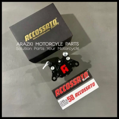 ACCOSSATO FRONT AXIAL BLACK BRAKE CALIPER WITH 84MM OR PADS [PZ015D-OR] - Image 1 of 4