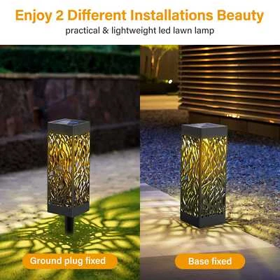 LED Solarlampe Solarleuchte Gartenlicht Außen-Beleuchtung Schattenlaterne Neu - Bild 1 von 4