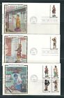 US SC # 2240-2243-2243a Woodcarved Figurines  FDC. Colorano Silk Cachet