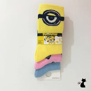 Primark ladies crew socks 3 x pairs Minions - Picture 1 of 3