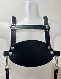 SILVER CROSS BALMORAL KENSINGTON PRAM NAVY BLUE LEATHER OVAL HARNESS REINS SET - Picture 1 of 2