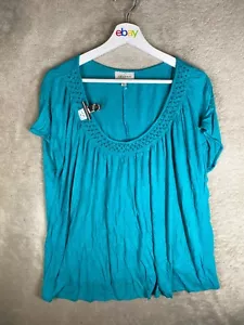 Autograph Casual Blouse Top Size 20 Womens Blue Sleeveless - Picture 1 of 9