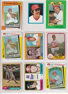 Lote 9 Tarjetas Coleccionables Johnny Bench Coleccionistas MLB Rojos Lote B - Imagen 1 de 1