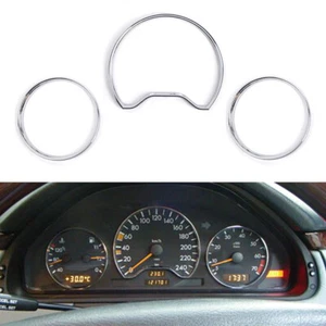 3Pcs Dashboard Gauge Ring Bezel For Mercedes Benz E-Class W210/S210 1995-1999 - Picture 1 of 9