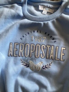 Aeropostale Kids Light Blue Sweatshirt And Sweatpants Girls Size Large 6X - Picture 1 of 7