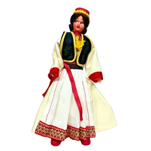 Vintage Griechische oder Kroatische Frau Puppe Volkskunst - Bild 1 von 22