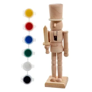 Kurt Adler Wooden Personalizable Plain Nutcracker with Paint, 7in - Picture 1 of 6