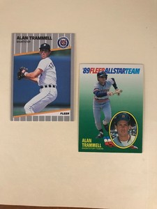 (2 Card Lot) 1989 Fleer #148, #11 of 12 All-Star Team Alan Trammell Tigers HOFer