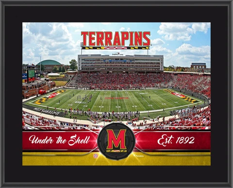 Maryland Terrapins 10" x 13" Team Stadium Plaque Authentic Cover