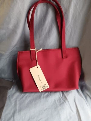 ¡NUEVO! Cartera Nine West Borgoña Cierre a Presión Cremallera Bolsillo Interior 9" X 6" Foto 1 de 4