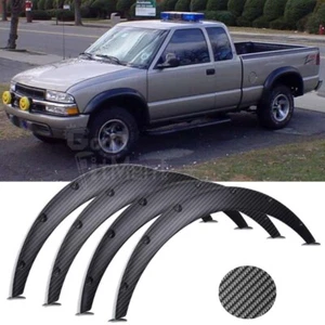 For Chevy Chevrolet S10 4.5" Carbon Fiber Fender Flares Wheel Arches Body Kit 4X - Picture 1 of 12
