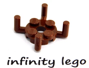 4 LEGO Reddish Brown Plate 2 x 2 Round with Four Vertical Bars Tree 65738 98284 - Imagen 1 de 1