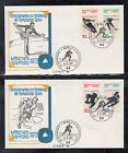 ALLEMAGNE 1972 Munich Jeux Olympiques 2 x FDC annulation spéciale Kiel 1 hockey sur glace