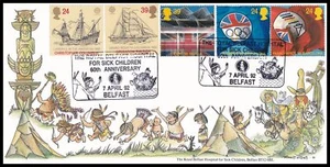 1992 GB Europa RBHSC Oficial FDC Royal Belfast Hospital for Sick Children SHS - Imagen 1 de 3