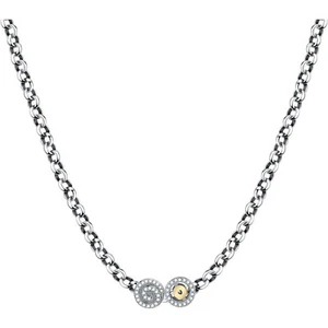 Collana Donna Morellato Drops SCZ1233 Acciaio Ciondoli Pvd Oro + Zirconi - Foto 1 di 3