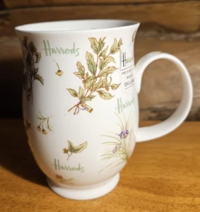 Harrods Fine Bone China, Made in England Handled Cup. Herb Pattern - Picture 1 of 7