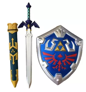 Nintendo The Legend of Zelda Scabbard Link Sword & Shield Set Cosplay Disguise - Picture 1 of 18