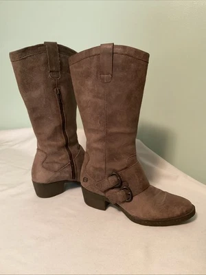 Botas femininas Born Magda de couro marrom alto desgastado cowboy tamanho 8.5 - Imagem 1 de 4