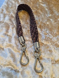 The Sak Purse Shoulder Strap Replacement Brown Braided Silver Hardware. - Picture 1 of 10