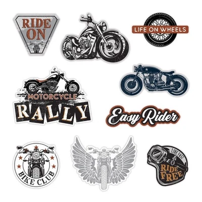 Creative Memories MOTORCYCLE Embellishments (9 die cuts) - 2024 New - Image 1 of 2