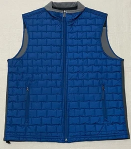 Duluth Trading Company Blue Full Zip Vest Quilt Men’s Size Large Pockets - Picture 1 of 15