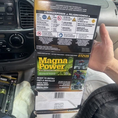 NEW Magna Power ETZ12S AGM Battey Maintenance-Free, Middle Terminals - Image 1 of 2