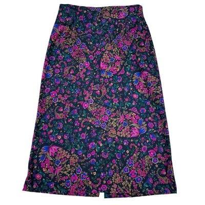 Falda floral vintage Briggs New York para mujer talla 16 midi boho ropa de trabajo de oficina  Foto 1 de 4
