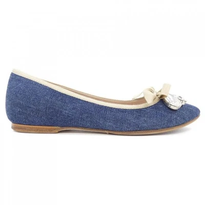 MIU MIU Zapatos Planos Bombas EU 36.0 US 6.0 Azul Marino Auténtico - Imagen 1 de 4