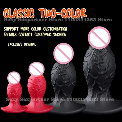 Huge Dildo Big Penis Silicone Anal Plug Ass Dilator Soft Butt Plug Adult Sex Toy - Image 1 of 4