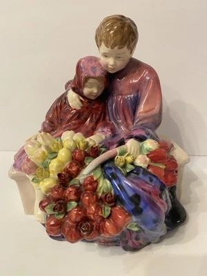 Royal Doulton Figurine Flower Sellers Children HN 1342 Older Version Large Size - Image 1 of 4
