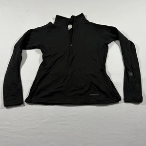 Patagonia R1 Jacket Womens 1/2 Zip Pullover Black Polartec Sweatshirt Sz M USA - Picture 1 of 9