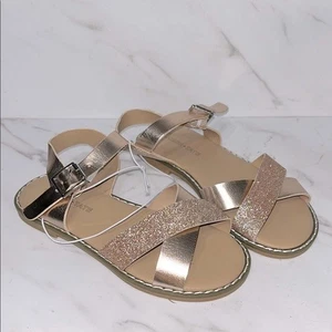Tucker and Tate arya glitter metallic strappy sandals girls - Picture 1 of 3