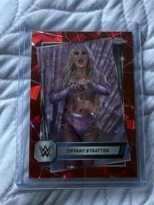 2025 Topps Chrome WWE Tiffany Stratton #182 Red Refractor /5 - Picture 1 of 2
