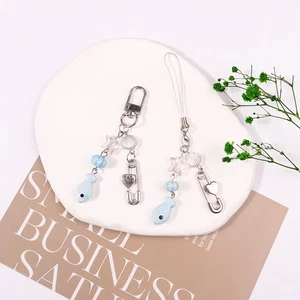 Simple Creative Fish Shells Phone Lanyard Funny Cute Keychain Bag Pendant Gifts - Picture 1 of 9