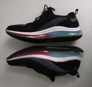 Womens Skechers Air-Cooled Memory Foam Shoes. Size 9. Black w/Colorful Detail. - Picture 1 of 5