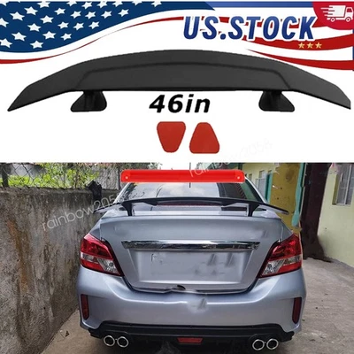 46" Matte Black GT Style Racing Rear Trunk Spoiler Wing For Mitsubishi Mirage G4 Foto 1 de 4