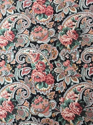 VIP Cranston Print Works Joan Messmore Floral Paisley Quilt Fabric 3.1 yds - Image 1 of 3