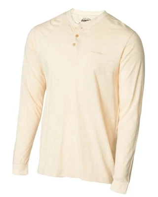 Banded Brush Creek Henley T-Shirt Long-Sleeve Oatmeal Top - Image 1 of 4