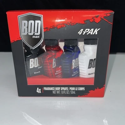 BOD Man--4 Pack--Black, Really Ripped Abs, Most Wanted & World Class, 1.8 oz - Image 1 of 4