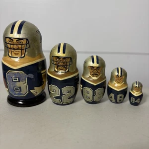 Vintage Dallas Cowboys verschachtelte Puppen Set NFL Football Aikman Smith Irvin 90er Dez - Bild 1 von 15