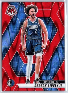 2024-25 Panini Mosaic Dereck Lively II Red Seismic /299 #115 Mavericks - Picture 1 of 10