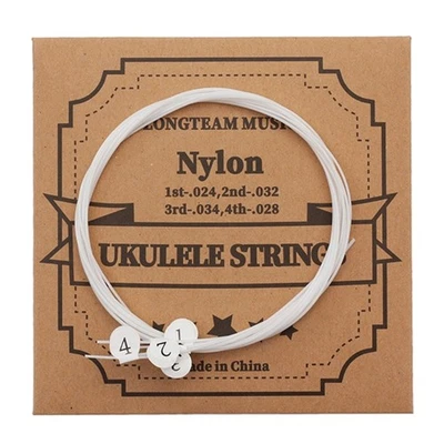 Clear Nylon Ukulele Strings 4 Piece Ukulele Nylon Strings Nylon Ukelele Strings - Image 1 of 4